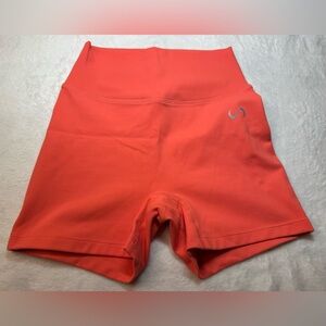 TLF Coral-Orange Neon High-Rise Women’s Shorts